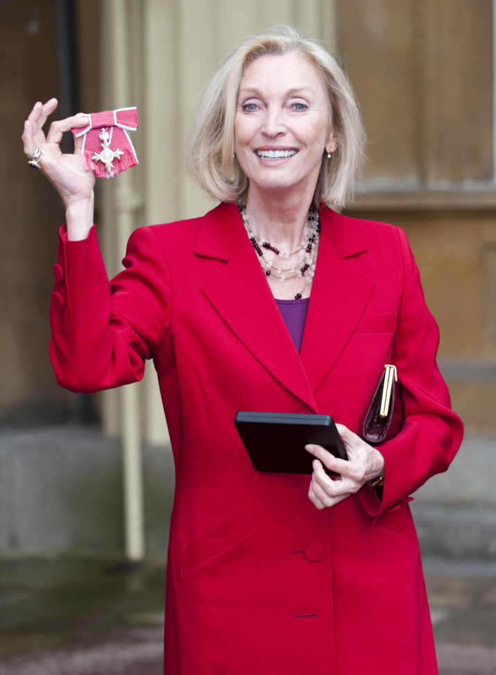 LONDON, UNITED KINGDOM - NOVEMBER 21:  Eve Lom, Founder of Eve Lom Skincare, is awarded an OBE at Buckingham Palace for services  to the Cosmetics Industry on November 21, 2012 in London, England.  (Photo by Mark Large - WPA Pool/Getty Images)